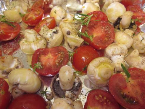 Oven-Roasted Tomatoes & Mushrooms